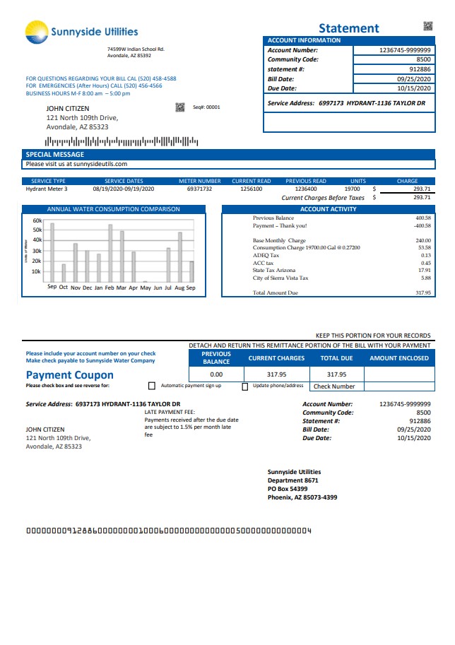  Minol USA business utility bill 